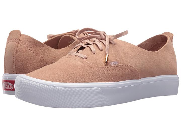 Vans Authentic Decon Lite ((suede) Mahogany Rose/true White) Skate Shoes