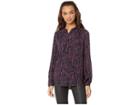 Equipment Cornelia (true Black/amaranth) Women's Long Sleeve Button Up