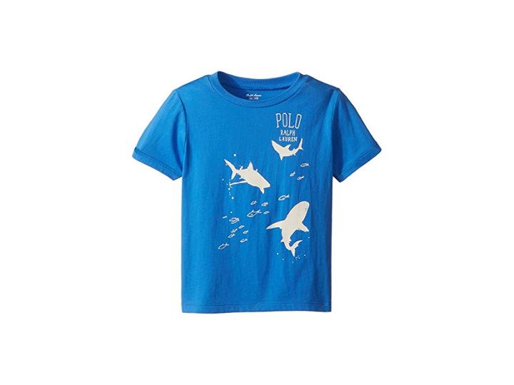 Ralph Lauren Baby Cotton Jersey Graphic T-shirt (infant) (colby Blue) Boy's T Shirt
