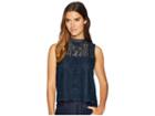 Bb Dakota Mulholland Drive Lace Tank Top (midnight Sky) Women's Sleeveless