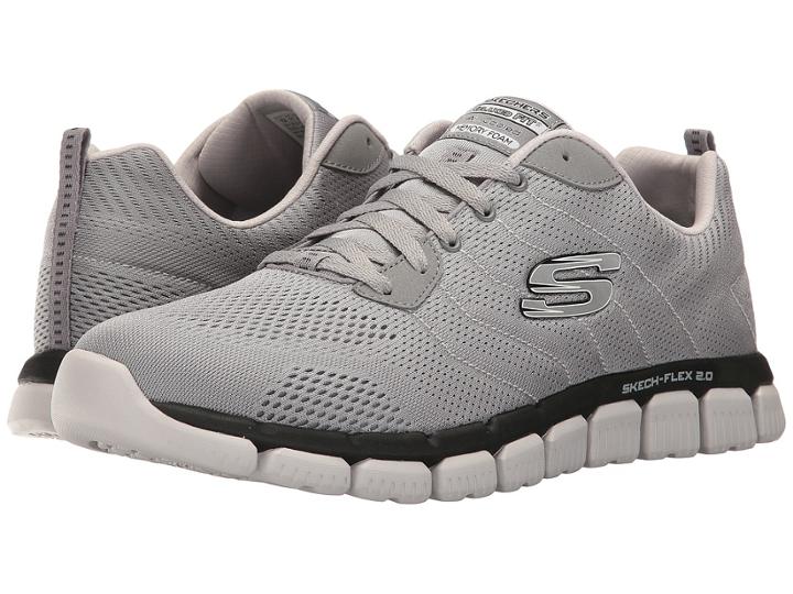 Skechers Skech Flex 2.0 Milwee (light Gray/black) Men's Shoes
