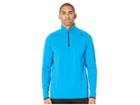Adidas Ultimate Transition 1/4 Zip Shirt (bright Blue) Men's Long Sleeve Pullover