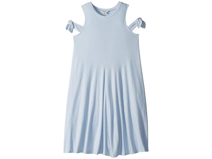 Maddie By Maddie Ziegler Knit Dress With Tie Sleeve (big Kids) (blue) Girl's Dress