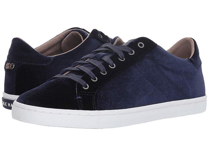 Cole Haan Margo Lace-up (navy Velvet) Women's Shoes
