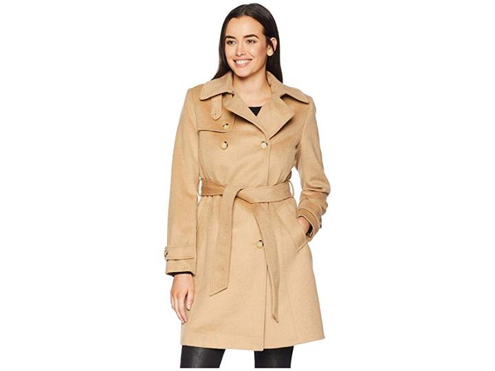 Lauren Ralph Lauren Double Breasted Wool (camel) Women's Coat