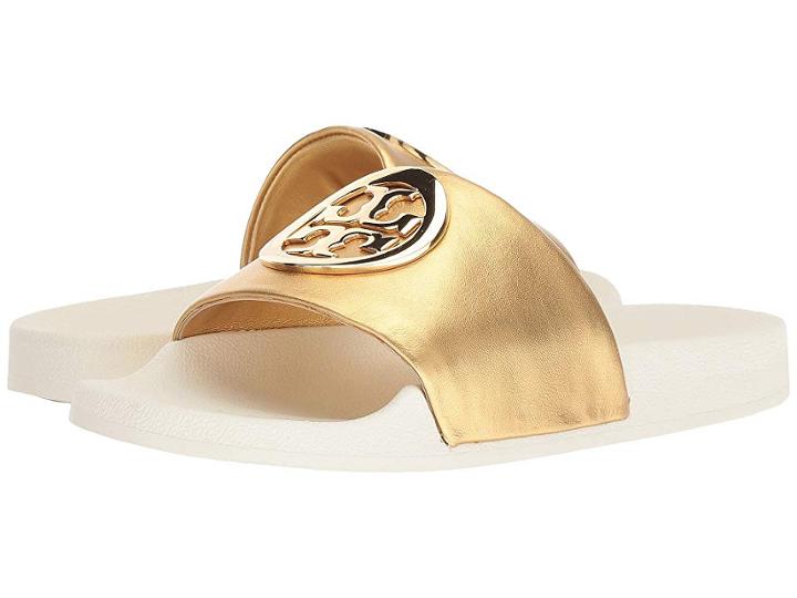 Tory Burch Lina Slide Sandal (gold) Women's Shoes
