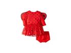 Stella Mccartney Kids Mouse Polka Dot Detachable Wings One-piece (infant) (red) Kid's Dress