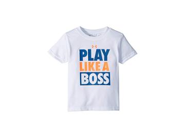 Under Armour Kids Play Like A Boss Short Sleeve Tee (toddler) (white) Boy's T Shirt
