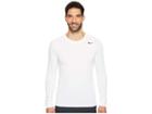 Nike Dry Training Long Sleeve T-shirt (white/white/black) Men's T Shirt