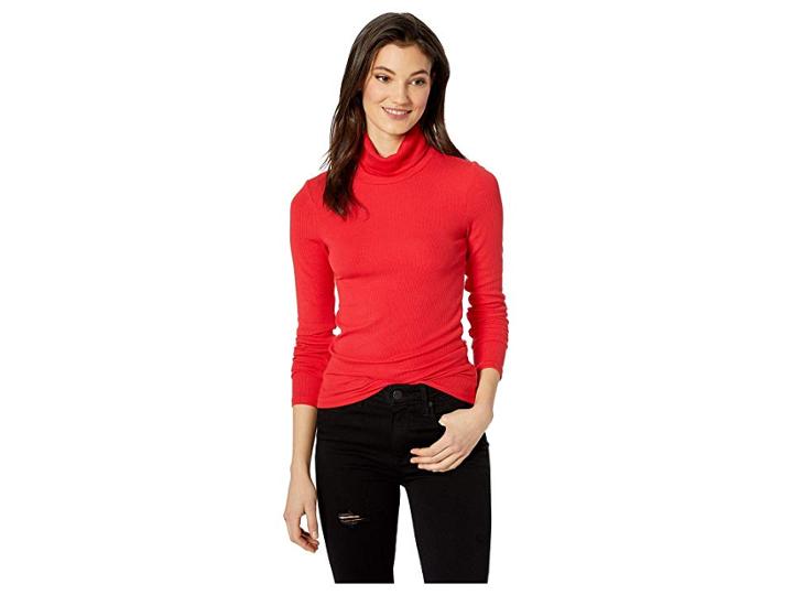 Sanctuary Essentials Turtleneck Top (street Red) Women's Clothing