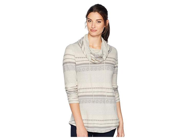 Woolrich Mile Run Cowl Tunic (salt Water Grey) Women's Clothing