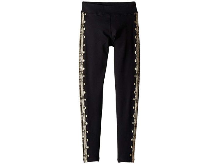 Spiritual Gangster Kids Active Leggings (little Kids/big Kids) (black) Girl's Casual Pants