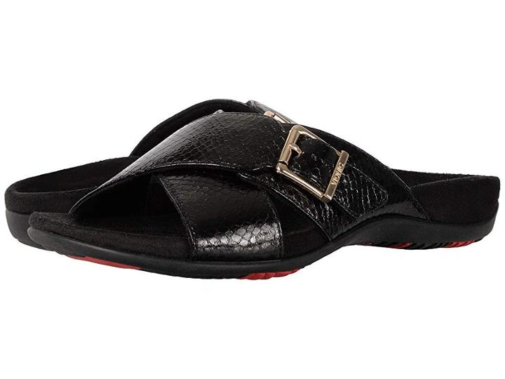 Vionic Dorie (black Snake) Women's Sandals