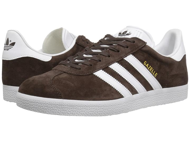 Adidas Originals Gazelle (brown/footwear White/gold Metallic) Men's Tennis Shoes