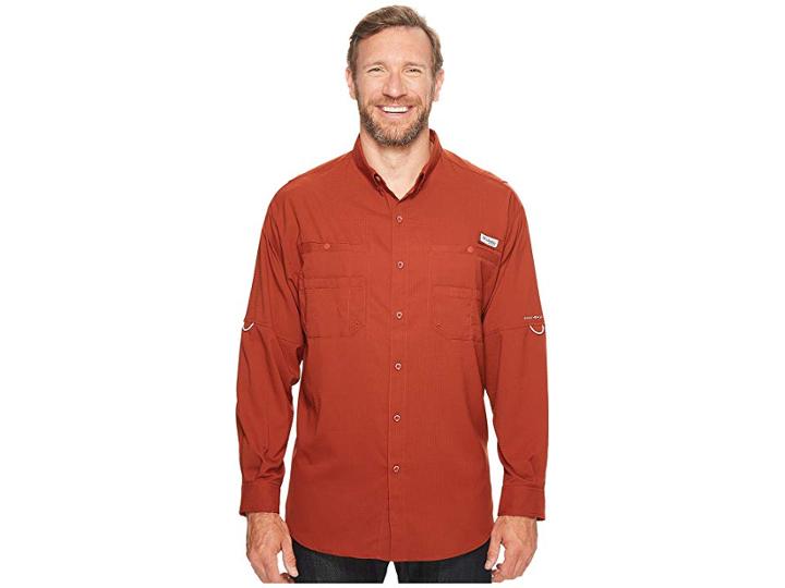 Columbia Big Tall Tamiamitm Ii L/s (rusty) Men's Long Sleeve Button Up