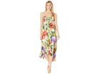 London Times Charmeuse Tie Front Maxi Dress (red/purple) Women's Dress