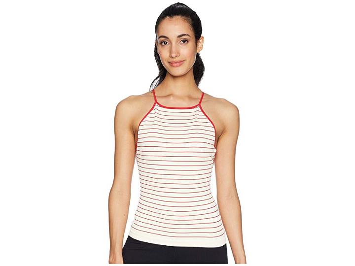 Free People Movement Striped New Dawn Tank Top (red Combo) Women's Sleeveless