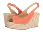 Cordani Evan Espadrille Wedge (coral Suede) Women's Wedge Shoes