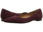 Frye Sienna Ballet (wine Suede) Women's Flat Shoes