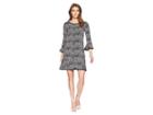 Michael Michael Kors Wavy Leopard Flounce Dress (black/white) Women's Dress
