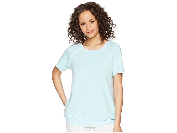 Allen Allen Short Sleeve Raglan Crew (aquamarine) Women's Short Sleeve Pullover