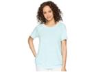 Allen Allen Short Sleeve Raglan Crew (aquamarine) Women's Short Sleeve Pullover