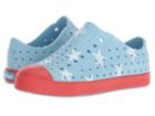 Native Kids Shoes Jefferson Print (little Kid) (sky Blue/torch Red/big Star Print) Kids Shoes