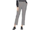 Lauren Ralph Lauren Windowpane Cotton Blend Pants (black/cream) Women's Casual Pants