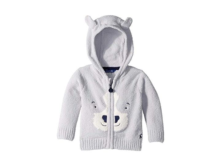 Joules Kids Chenille Zip Through Sweater (infant) (grey Dog) Boy's Sweater