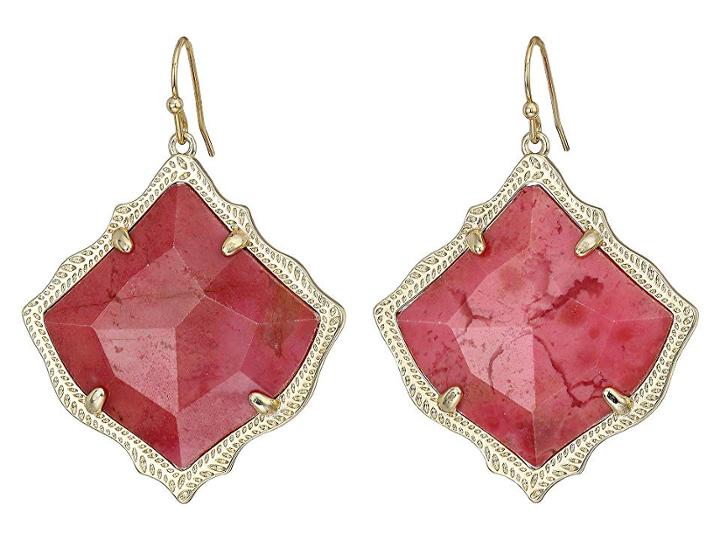 Kendra Scott Kirsten Earrings (gold/pink Rhodonite) Earring