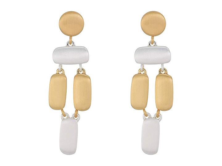 Lucky Brand Brushed Earrings (two-tone) Earring