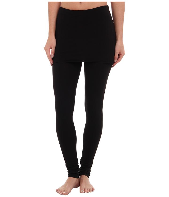 Splendid Jersey Legging W/ Oversized Foldover Waist (black) Women's Clothing