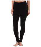 Splendid Jersey Legging W/ Oversized Foldover Waist (black) Women's Clothing
