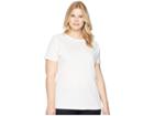 Lauren Ralph Lauren Plus Size Monogram Striped T-shirt (soft White) Women's Clothing