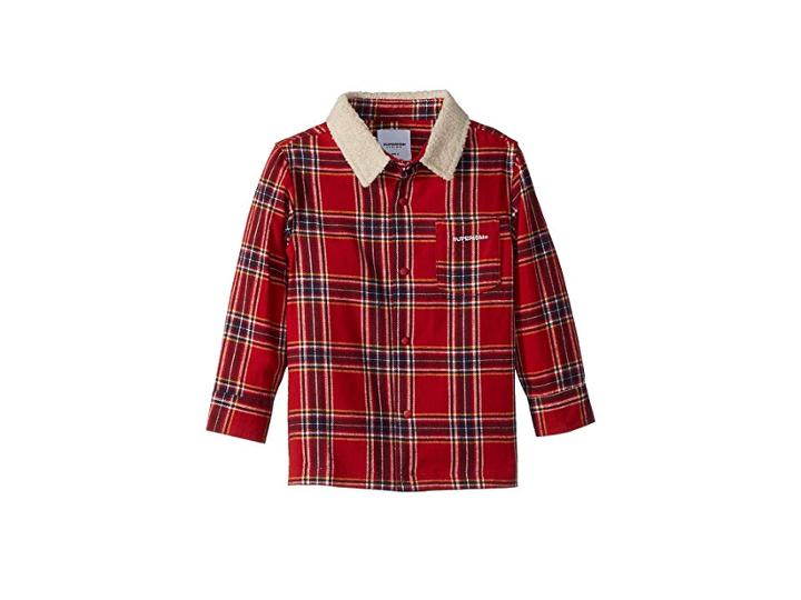 Superism Lincoln Flannel Shirt W/ Sherpa Collar (toddler/little Kids/big Kids) (red) Boy's Clothing