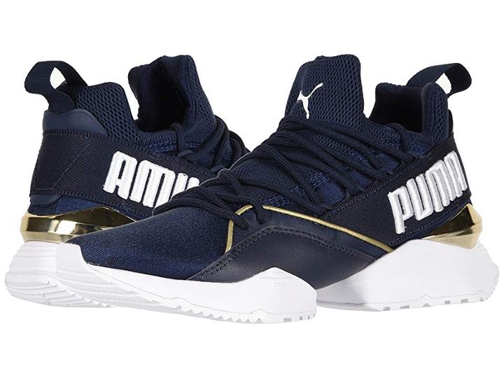 Puma Muse Maia Varsity (peacoat/metallic Gold) Women's Shoes
