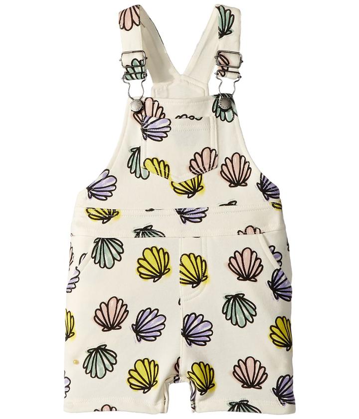 Stella Mccartney Kids Pookie Seashell Print Short Overalls (infant) (cream) Girl's Overalls One Piece