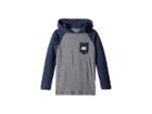 Quiksilver Kids Michi Hooded Long Sleeve (big Kids) (medieval Blue Heather) Boy's Long Sleeve Pullover