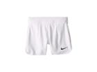 Nike Kids Court Ace Tennis Short (little Kids/big Kids) (white/black) Boy's Shorts