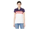 U.s. Polo Assn. Patch Color Block Stripe Polo (evening Blue) Women's Clothing