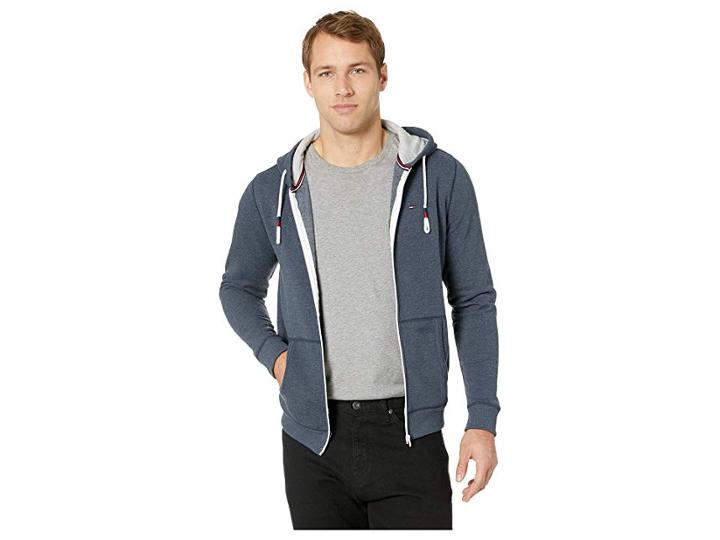 Tommy Jeans Original Zip Hoodie (black Iris) Men's Sweatshirt