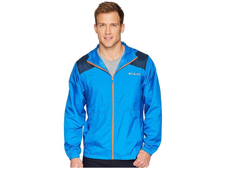 Columbia Flashbacktm Windbreaker (super Blue/collegiate Navy/heatwave Zipper) Men's Coat