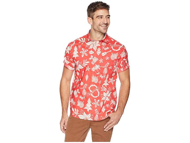 Tommy Bahama Deck The Halls Shirt (fireworks) Men's Short Sleeve Button Up