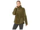 Nike Long Sleeve Pullover Sherpa Top (olive Canvas/black) Women's Workout