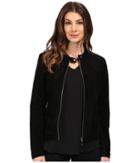 Ivanka Trump Suede Jacket (black) Women's Coat