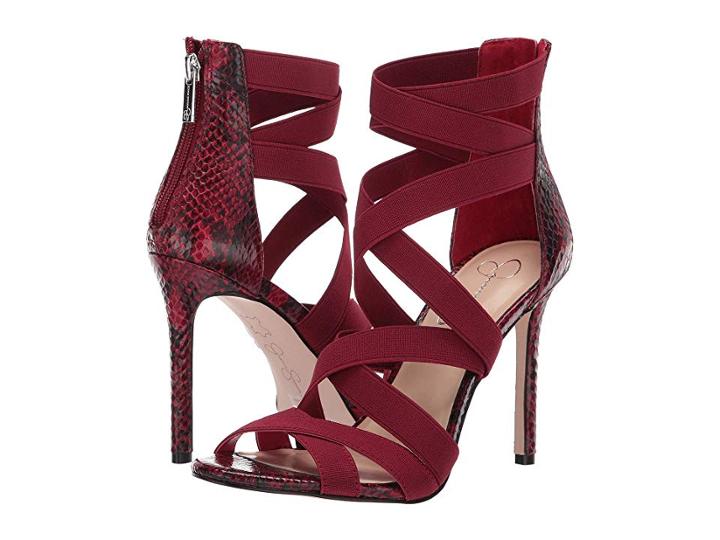 Jessica Simpson Jyra (red Elastic Gore/glossy Dessert Snake Print Fabric) Women's Shoes