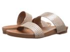 Johnston & Murphy Jodi Perfed Slide (gold Italian Soft Metallic Suede) Women's Sandals