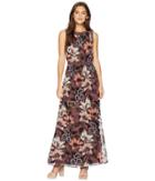 Juicy Couture Stockholm Floral Maxi Dress (fig Stockholm Floral) Women's Dress
