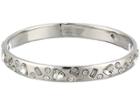 Betsey Johnson Blue By Betsey Johnson Silver Tone Bangle With Multi Shape Cz Crystal Accents (crystal) Bracelet