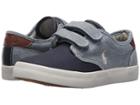 Polo Ralph Lauren Kids Luwes Ez (little Kid) (blue Chambray/navy Canvas/white Pony Player) Boy's Shoes